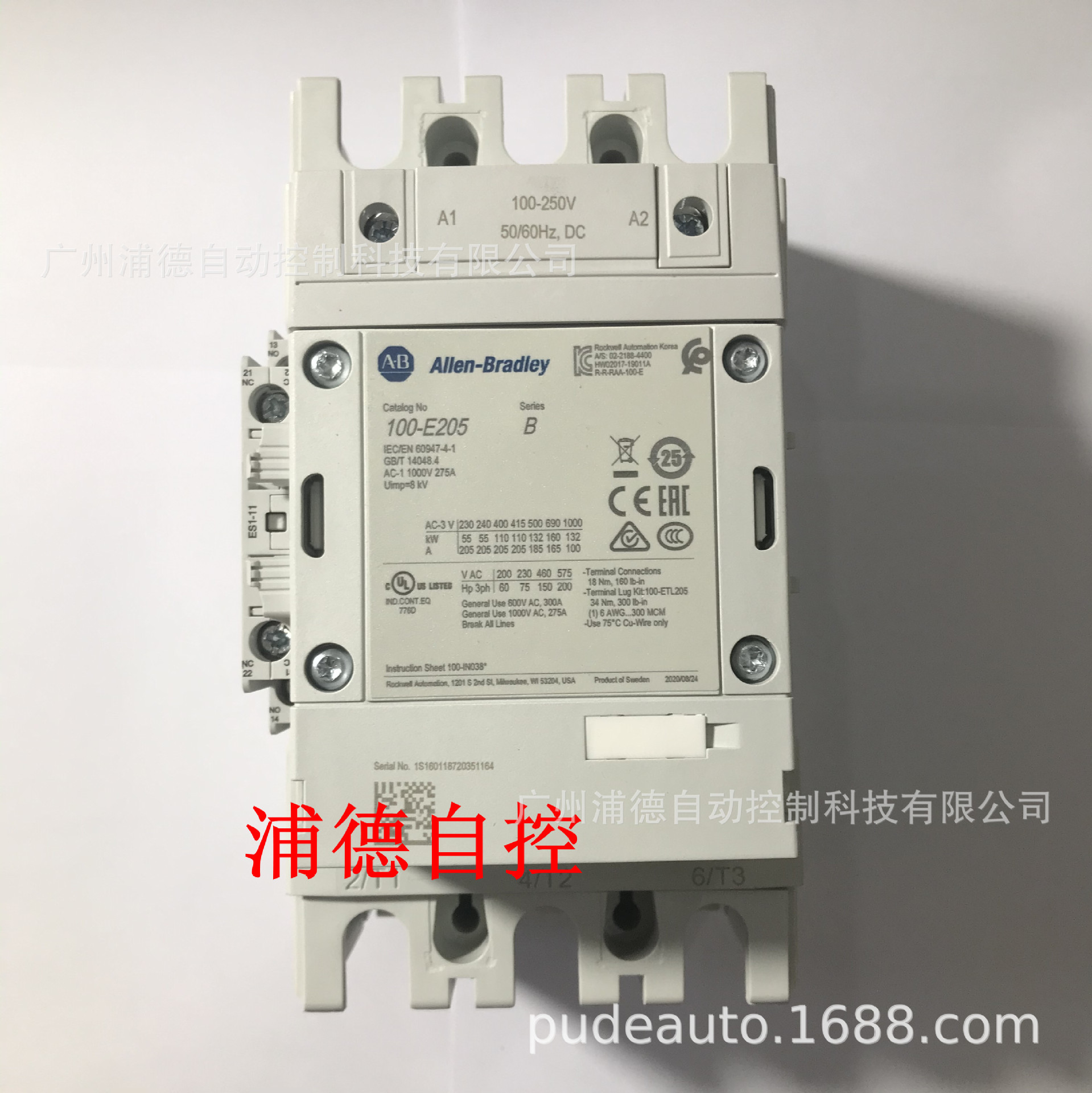 A-B交流接触器100-D210EA00,100-E205KD11原装进口110V