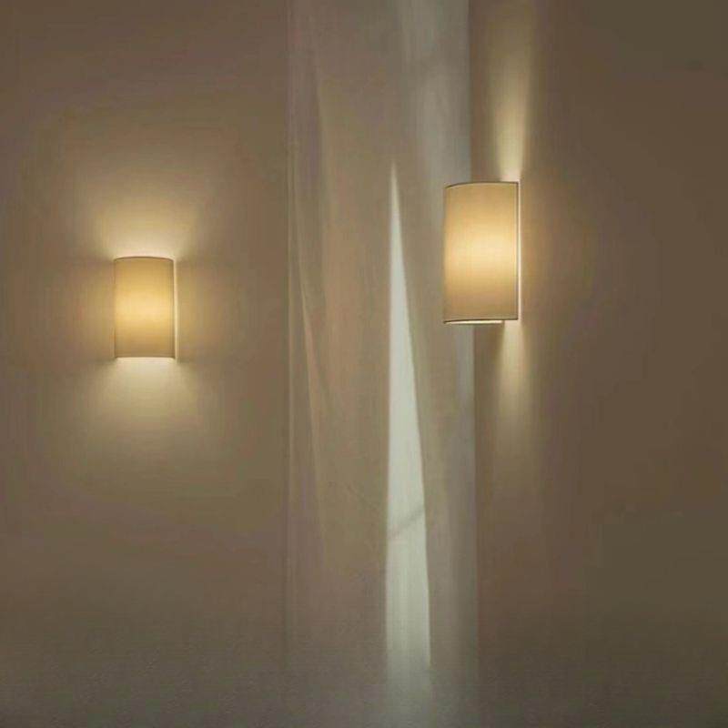 西班牙&北欧中古设计师壁灯布艺卧室床头镜前灯