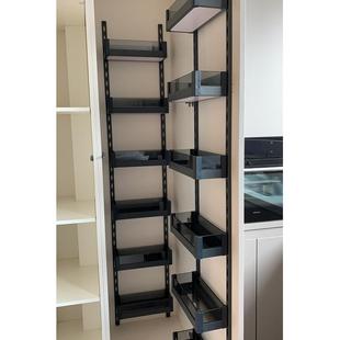 KBQ1极浅柜门板挂篮厨房高柜柜门挂篮壁挂置物架多层