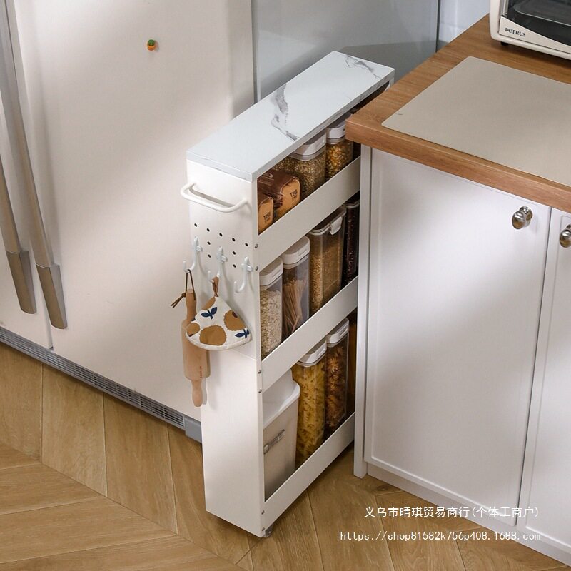 移动冰箱边柜夹缝置物架家用厨房卫生间浴室落地储物窄缝隙收纳柜