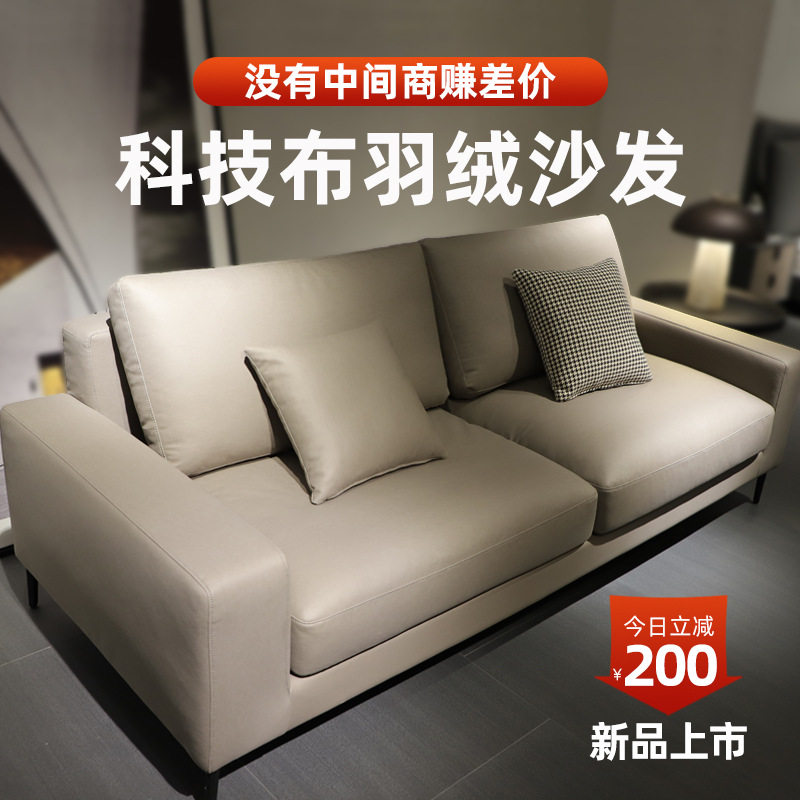 意式科技布沙发现代简约轻奢小户型客厅双人组合北欧布艺沙发批发