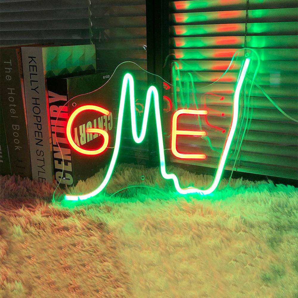 亚克力字母霓虹灯招牌GME发光字英文造型灯婚礼装饰灯商家