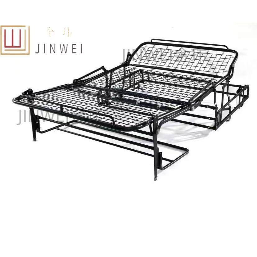 金玮多功能翻转折叠沙发床铁架隐藏三折全钢网家具五金配件