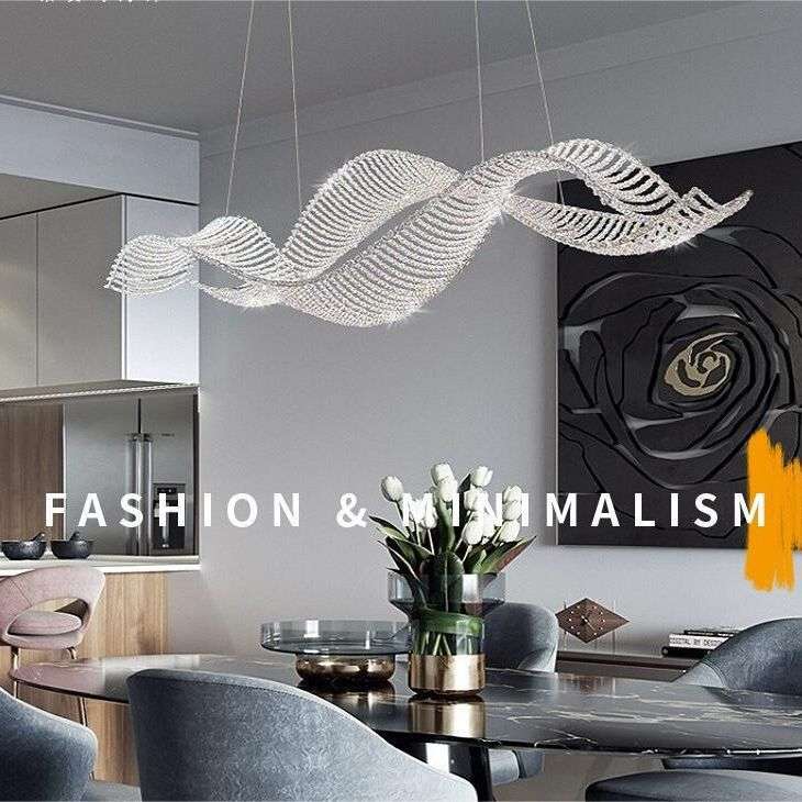 现代轻奢餐厅吊灯水晶灯设计师别墅简约大气艺术餐桌灯岛台吧台灯