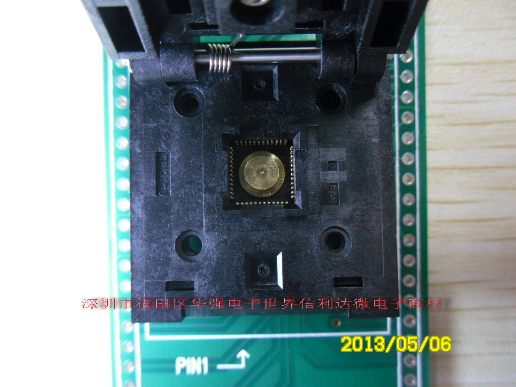 IC烧录座QFN-48间距0.5MM7*7烧录座QFN4848(56)-01带接地