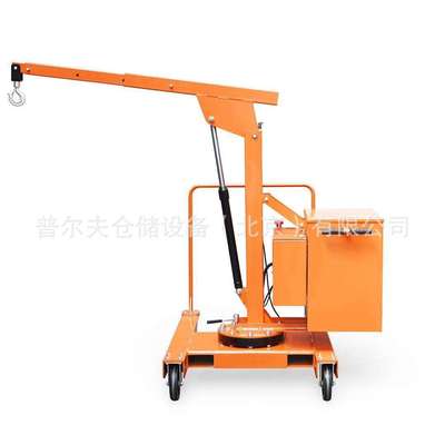 Semi electric rotation crane