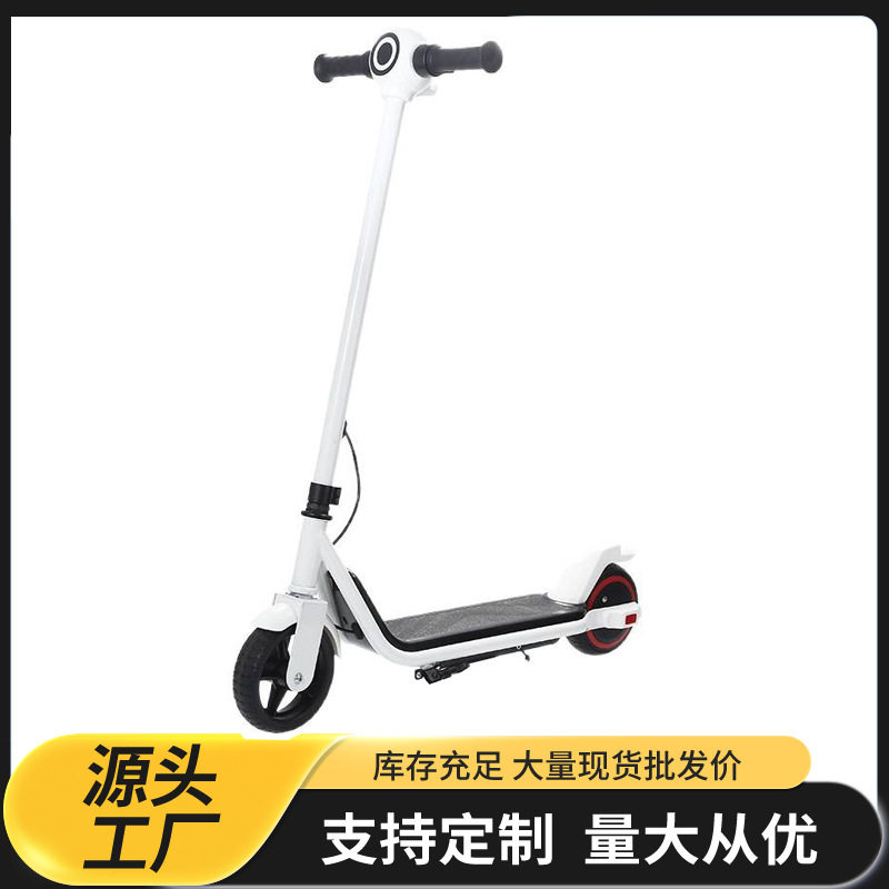 跨境流行儿童电动滑板车3-8岁两轮6.5寸折叠小型便携电动玩具车