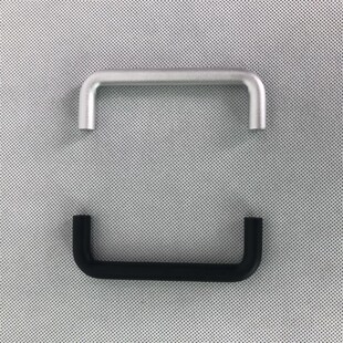 包邮 喷砂氧化黑色银色 圆形拉手96孔距机箱柜门把手 直径10mm