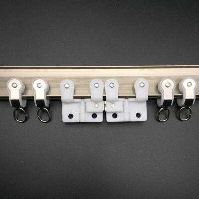 弯轨方轨磁碰滑轮窗帘轨道磁碰磁吸自动磁吸遮光窗帘闭合器滑轮器