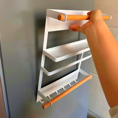 磁吸冰箱置物架，厨房收纳用品