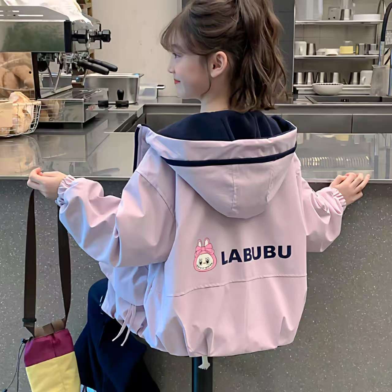 春冬季女童外套2025新款儿童双面穿上衣6-12岁女学生加厚夹克风衣