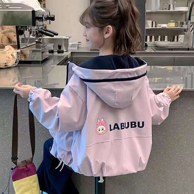 女童外套秋冬装2025新款洋气冬季加厚儿童装中大童双面穿上衣