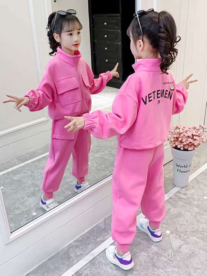 女童秋装套装2021新款洋气秋季儿童秋款女孩网红时髦春秋两件套潮