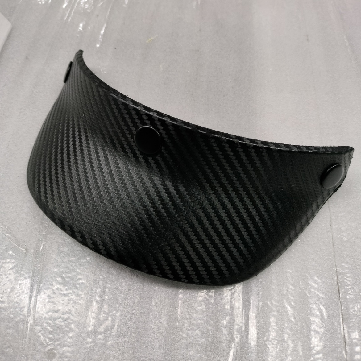 复古头盔摩托车专用配件半盔帽檐三扣式骑行遮阳防晒通用机车帽沿