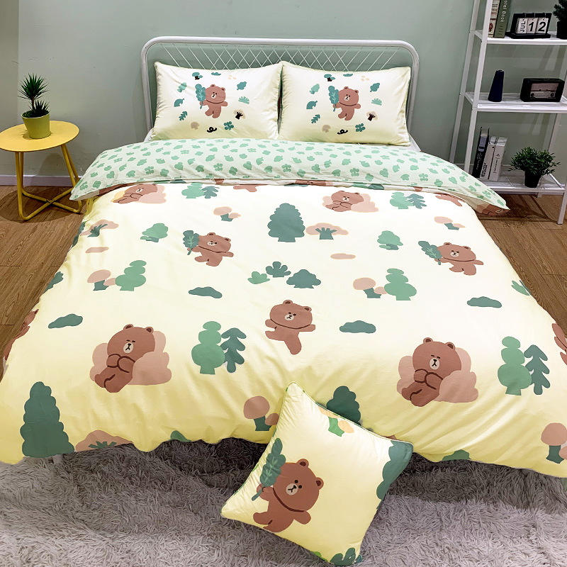 布朗熊四件套linefriends床笠