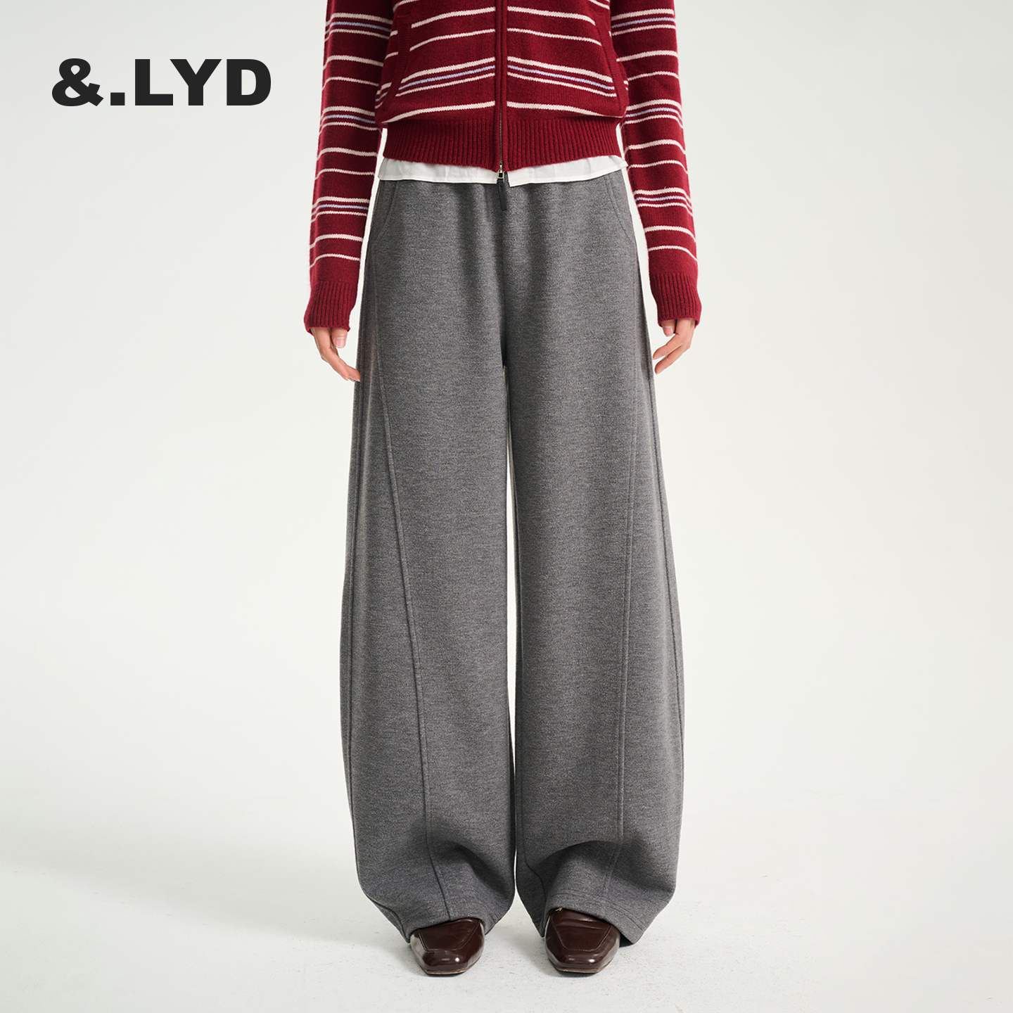 【新品】ANDLAYERED2025秋冬新款复古休闲豹纹腰头设计厚款弯刀裤,女装/女士精品,休闲裤,淘宝优惠券,粉丝福利购,淘宝优惠卷