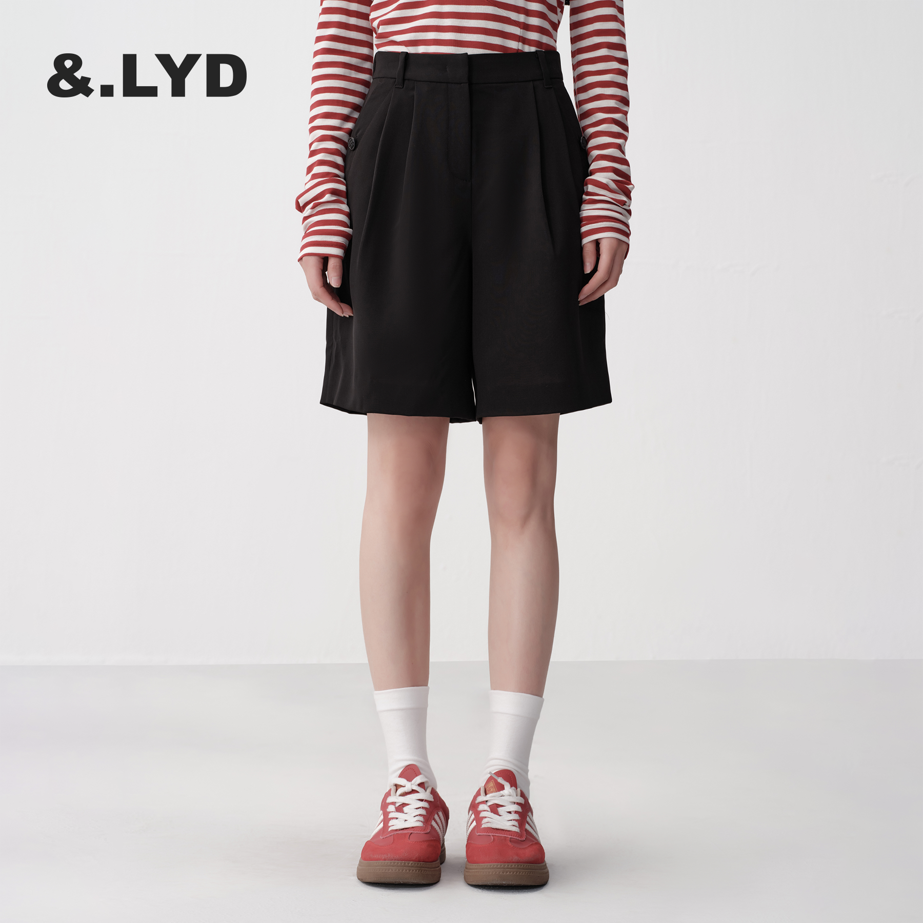 【特价】ANDLAYERED阔腿短裤女夏季梭织2025新款外穿宽松垂坠A字