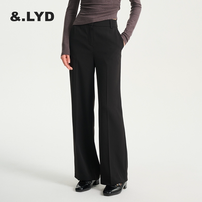 ANDLAYERED宽松直筒裤高腰显瘦