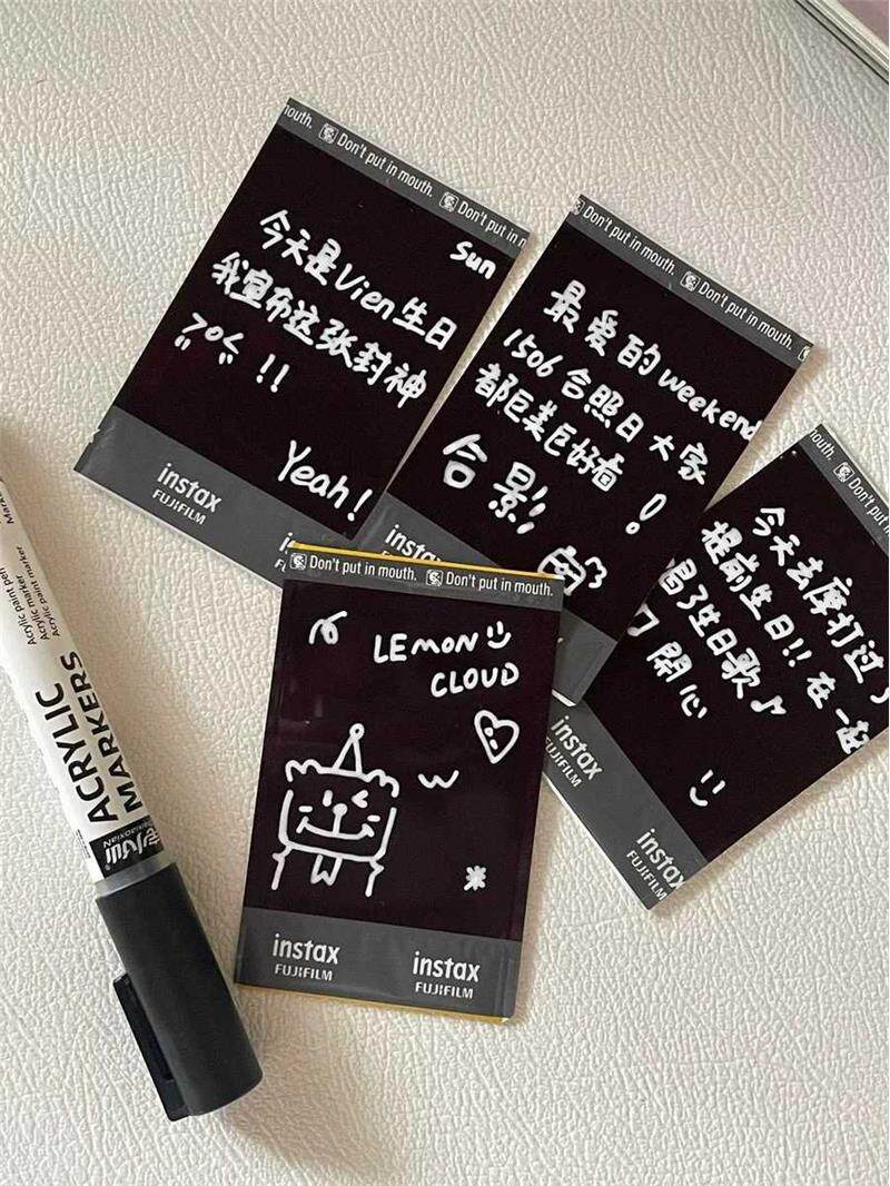 宅小仙拍立得笔丙烯马克笔拍立得相册笔涂鸦笔大头笔签字笔手绘笔