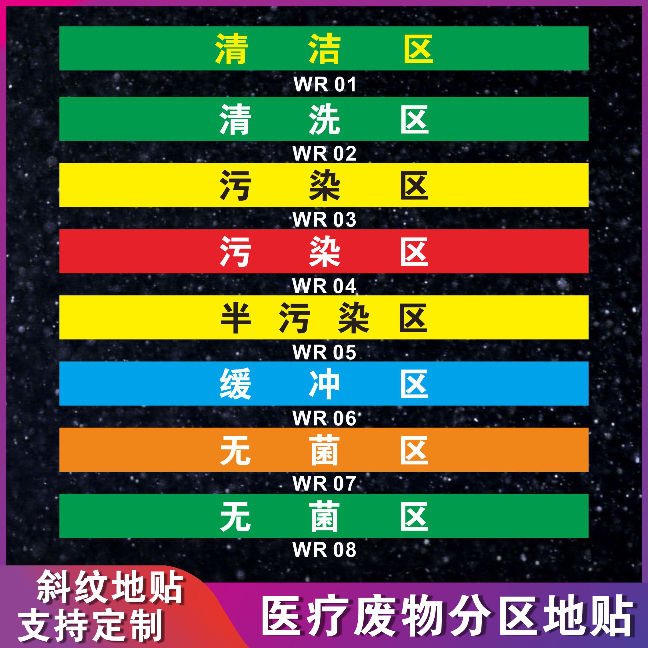 医院手术室一米线地贴污染区清洁区限制区缓冲区无菌区污染通道医疗
