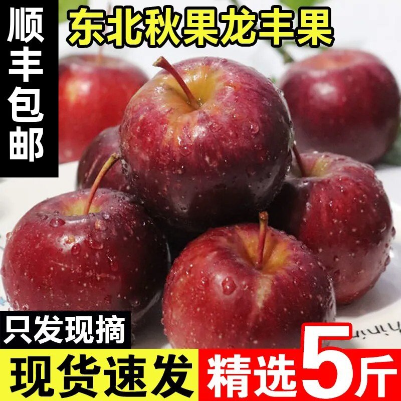 顺丰东北龙丰果大秋果整箱新鲜当季水果海棠果沙果酸甜特产小苹果图片