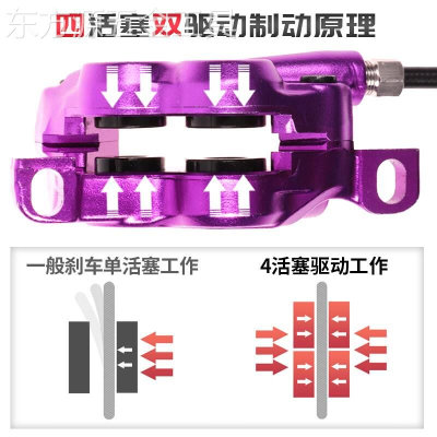 适用于法国BLOOKE山地自行车油刹套件m7020双边制动碟刹器四活塞