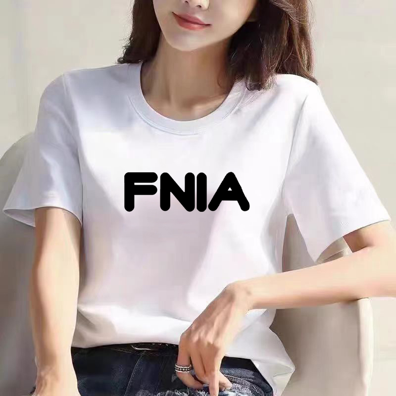 官方旗舰店正品植白菲乐100%棉宽松短袖T恤女夏季薄款纯棉上衣服