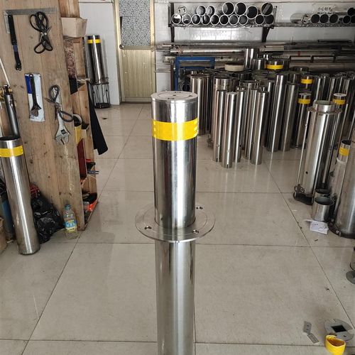 新品手动133手提式不锈钢升降柱路桩半自Y动升降路障