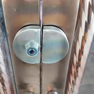 热销有框门锁木i门锁铝合金双门双开玻璃门锁不锈钢防盗锁商铺中