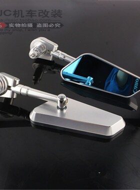 适用于KTM摩托车 390改装新款360铝合金反光镜手Z把镜后视镜