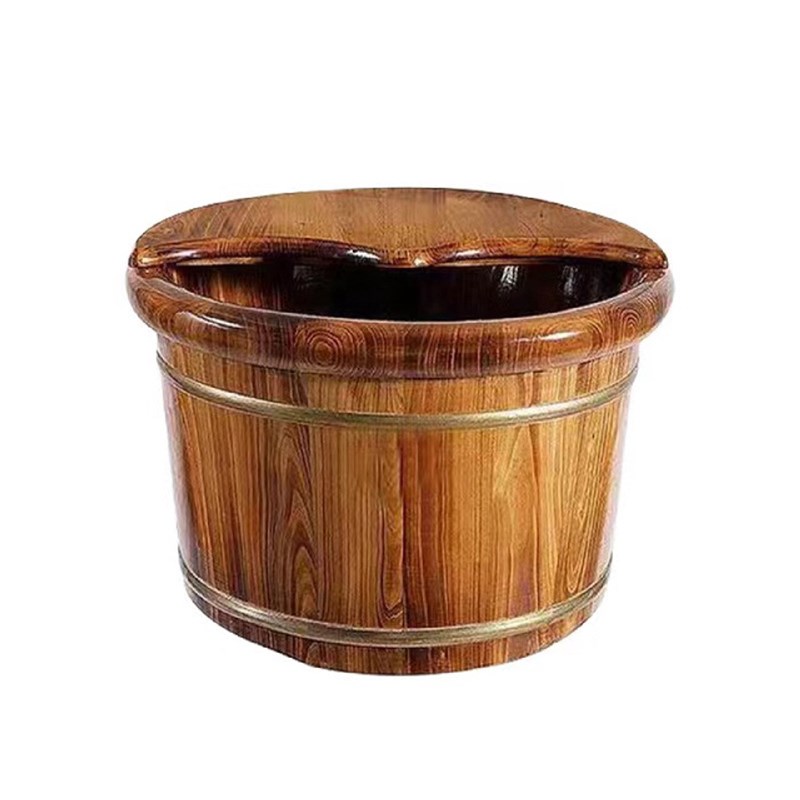 碳化木足浴桶洗l脚木盆穴位按摩泡脚桶桑拿房足疗泡脚木桶