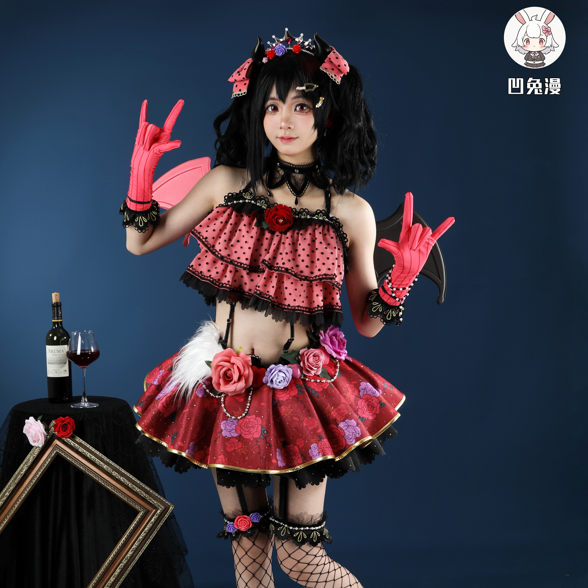 凹兔漫 尾款 妮可lovelive小恶魔觉醒cos服矢泽妮可cosplay