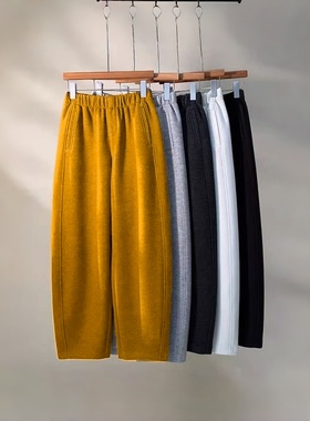 【加厚羊绒】冬新品羊驼绒加厚羊 绒舒适显瘦直筒百搭弯刀裤2595