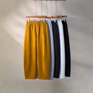 绒舒适显瘦直筒百搭弯刀裤 羊驼绒加厚羊 冬新品 2595 加厚羊绒