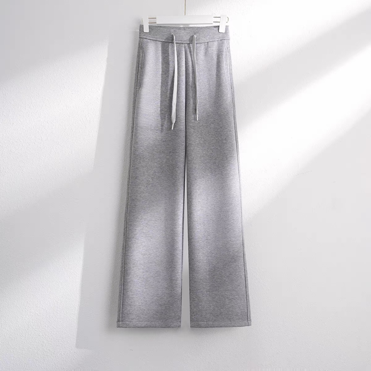 【加绒神裤】加绒羊 绒蚕 丝显瘦舒适垂感百搭时尚阔腿梧桐裤6325