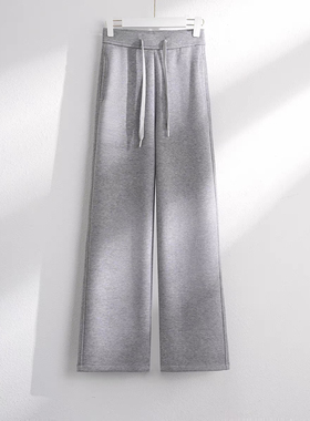 【加绒神裤】加绒羊 绒蚕 丝显瘦舒适垂感百搭时尚阔腿梧桐裤6325