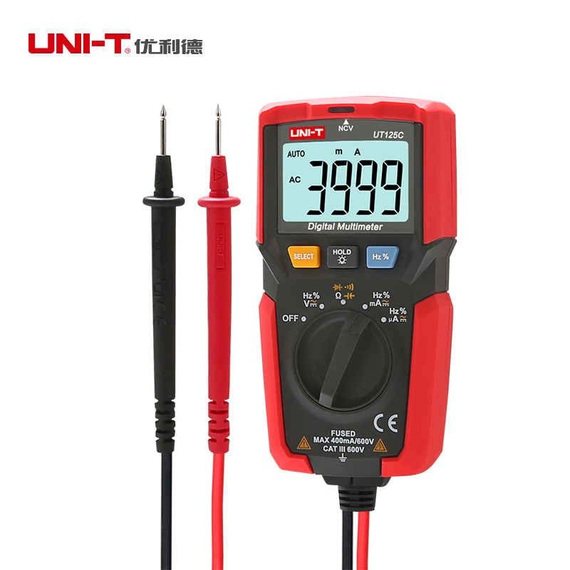 优利德UT125C便携式电工数显万用表 UT123高精度智Y能防烧万能表