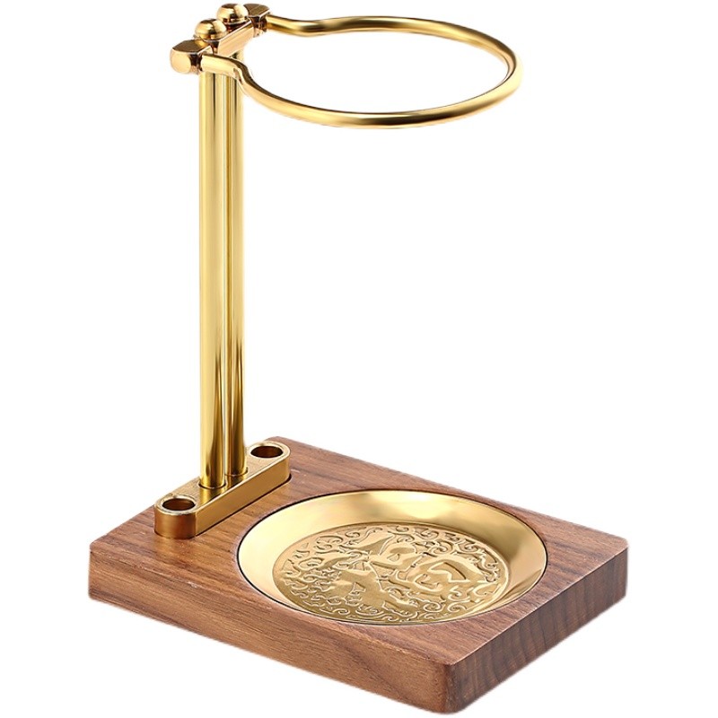 纯黄铜懒人茶架功夫茶s具用品配件茶漏茶滤支架泡茶架茶道零配