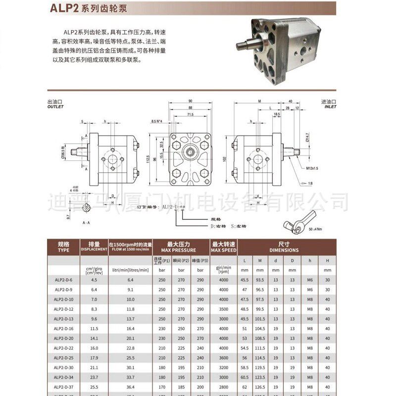 marzocchi意大利马祖奇齿轮泵ABLP1-D-16 ALP1-D-20