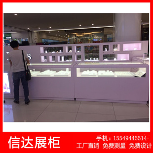 商场木质展柜精品陈列柜产品展示柜玻璃展柜企业展览柜带锁带灯