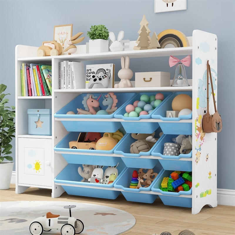 儿童玩具收纳架置物架多层t书架储物柜家用整理箱大容量宝宝收纳