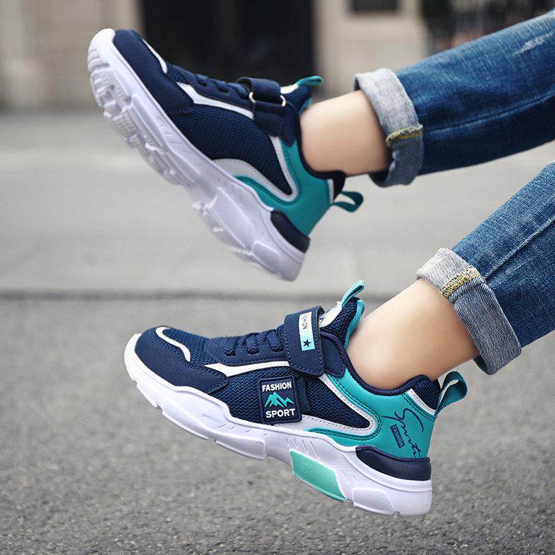 男童鞋运动鞋春秋款中大童皮面防水小男孩透气网鞋防滑儿童跑步鞋