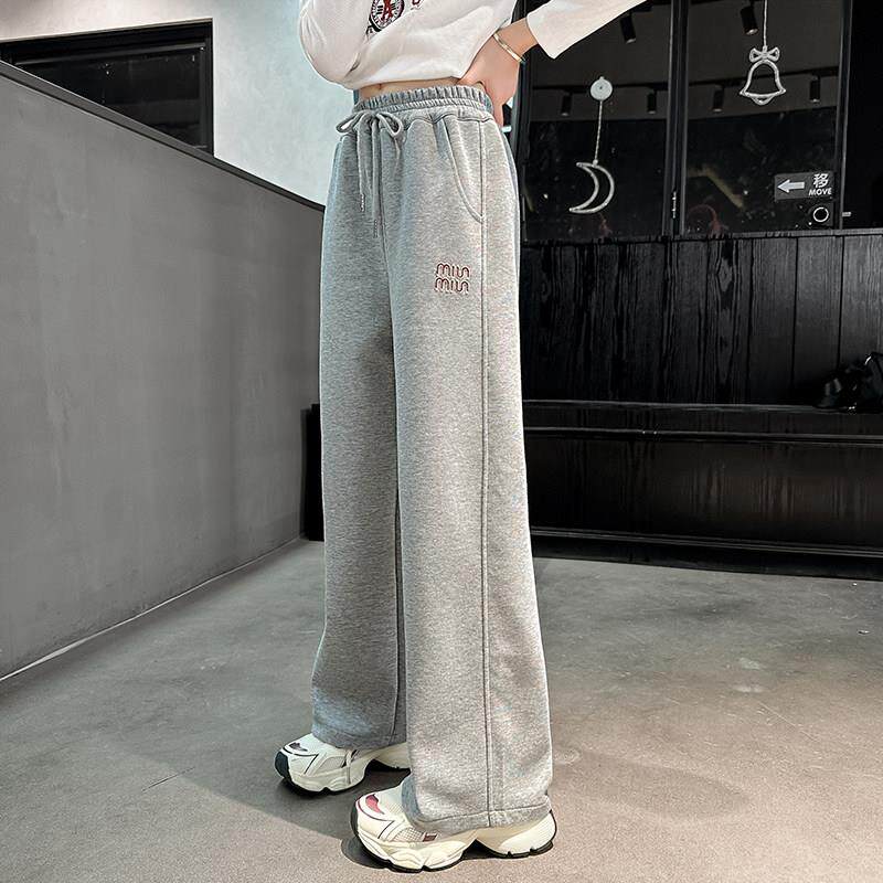 女童裤子春秋夏装薄款2026新款儿童运动裤休闲厚棉裤大童直筒宽裤