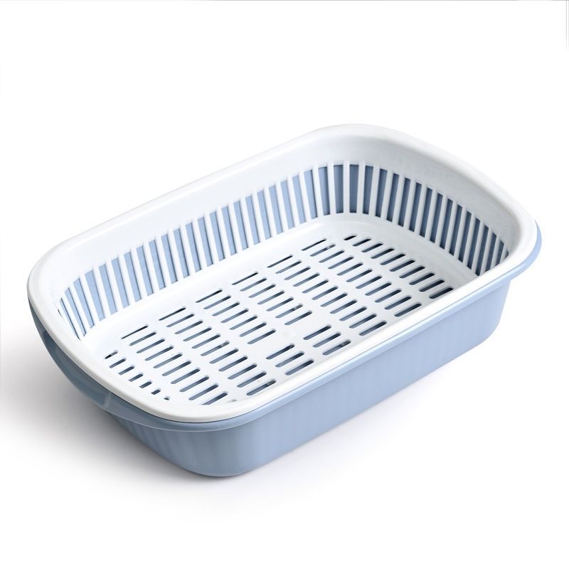 塑料大号双层滤水篮家用厨房收纳筐洗菜盆碗筷水果盘菜篮子