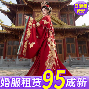 【出租】唐制汉服婚服重工大袖女款出租汉服婚服中式婚礼凤冠霞帔