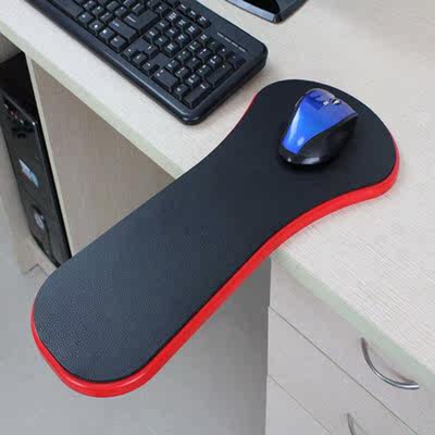 电脑手托架鼠标护腕垫肘托办公桌延长板键盘手臂支架可旋转免打孔