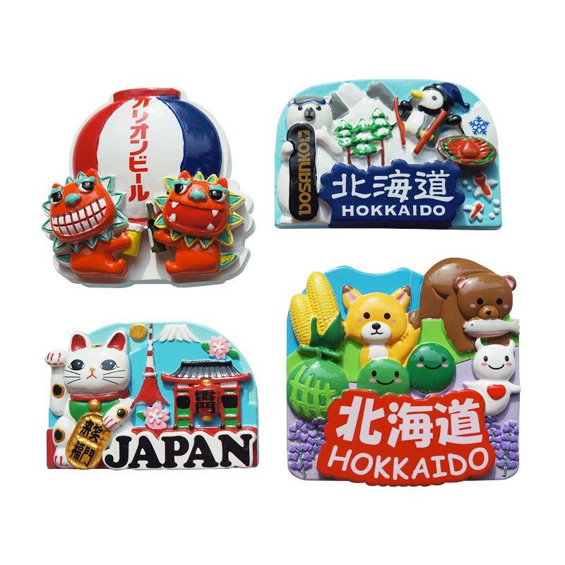 桃乐西出口日本大阪北海道冲绳招财猫3d立体旅游纪念冰箱贴磁贴