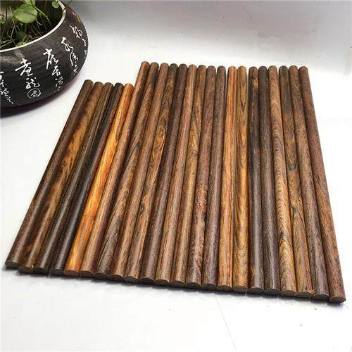 红酸枝木微凹黄檀珠子料木雕刻柄料圆棒diy木棒毛笔杆 中美洲酸枝