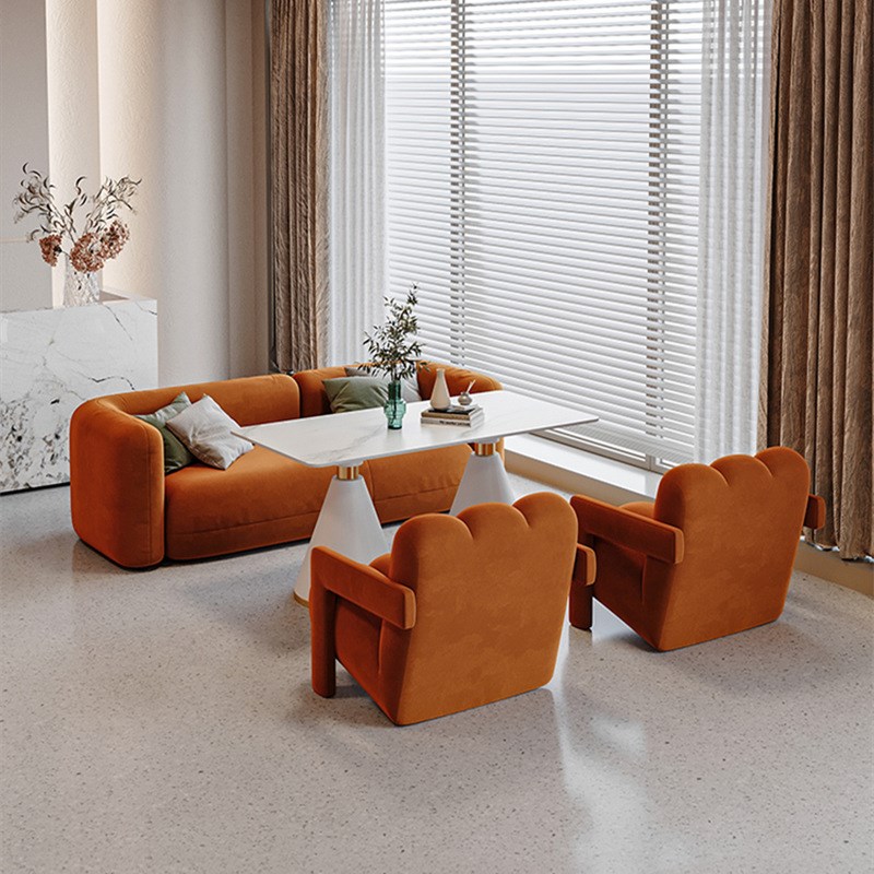 影楼选片婚纱店接待洽谈桌椅组合美容院医美会客室休息Z区卡座沙