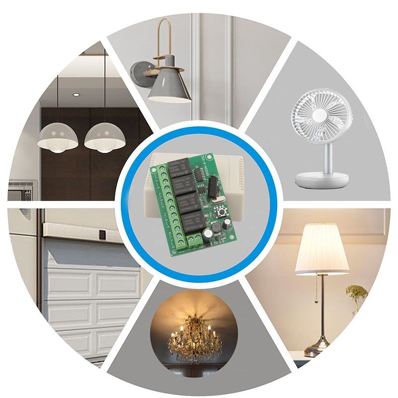 433MHz Universal Remote Control DC G12V 24V 4CH RF Wireless